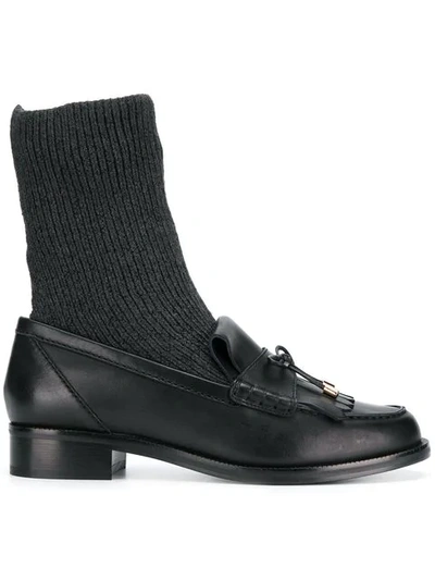 Shop Stella Luna Slip-on Sock-liner Loafers - Black