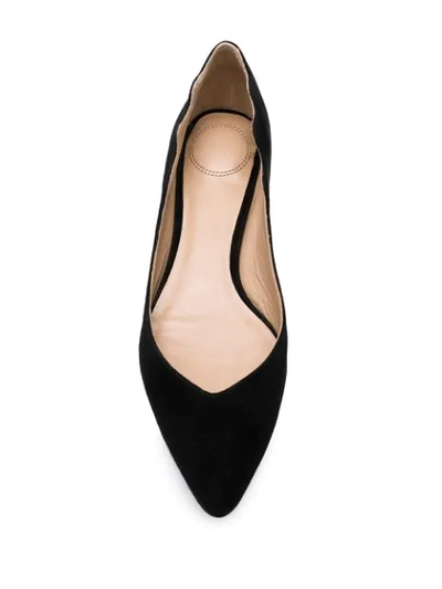 Shop Chloé Scalloped Edge Ballerina Shoes In Black