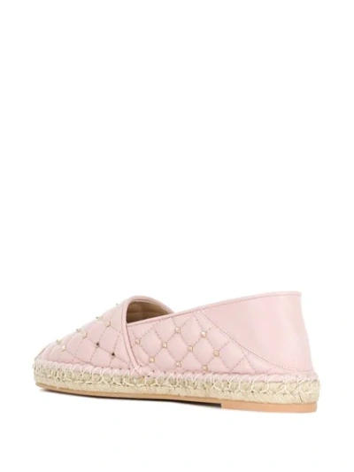 Shop Valentino Rockstud Spike Espadrilles In Pink