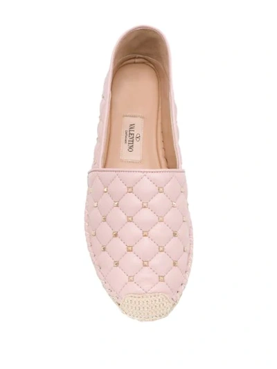 Shop Valentino Rockstud Spike Espadrilles In Pink