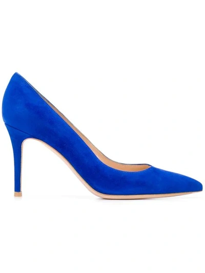 Shop Gianvito Rossi 105 Pointed Pumps - Blue