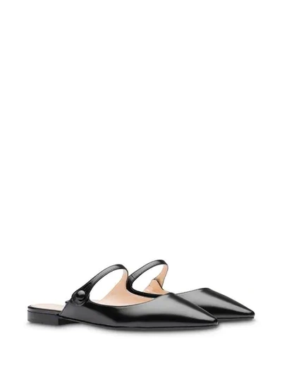 Shop Prada Slip-on Ballerina Shoes In Black