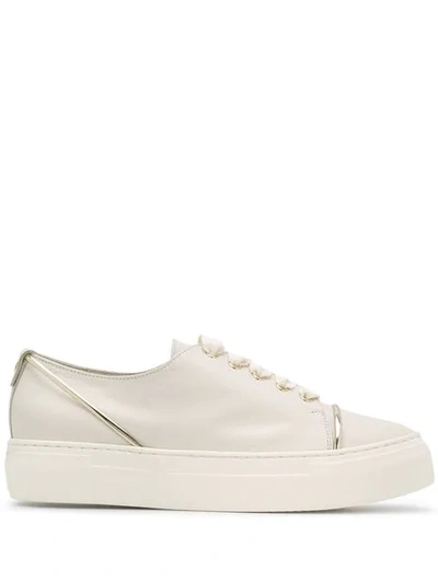Shop Agl Attilio Giusti Leombruni Platform Sole Sneakers In White