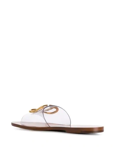 Shop Valentino Vlogo Sandals In Brown