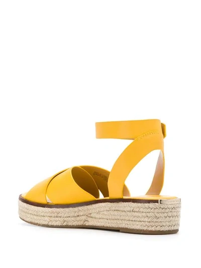 Shop Michael Kors Abbot Espadrille Sandals In Yellow