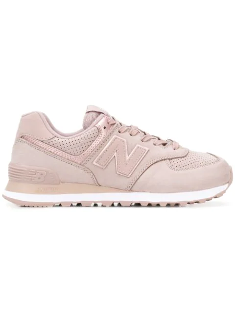 New Balance Wl574 Nubuck Sneakers In 