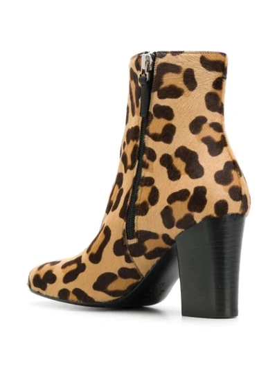Shop Antonio Barbato Leopard Print Ankle Boots - Neutrals