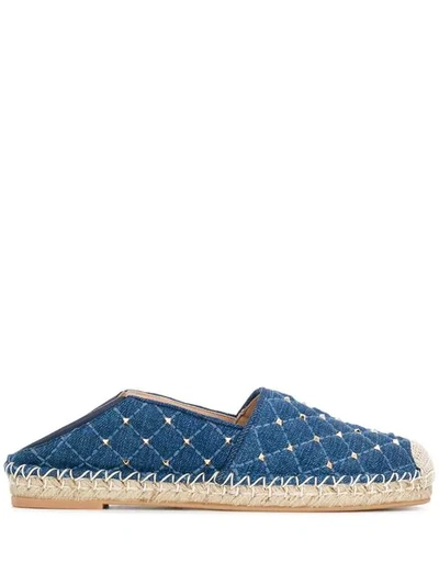 VALENTINO VALENTINO GARAVANI ROCKSTUD SPIKE ESPADRILLES - 蓝色