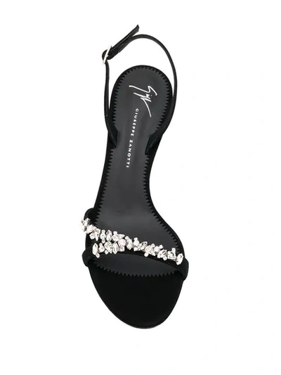 Shop Giuseppe Zanotti Crystal-embellished Sandals In Black
