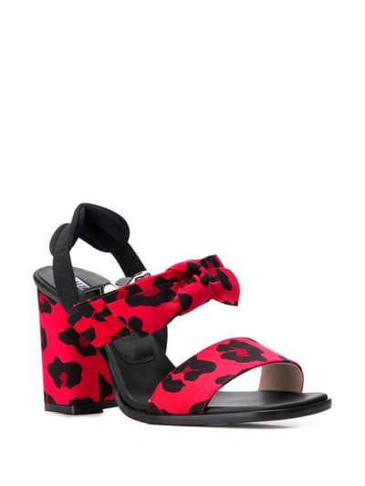 ALBERTO GOZZI LEOPARD PRINT SANDALS - 红色