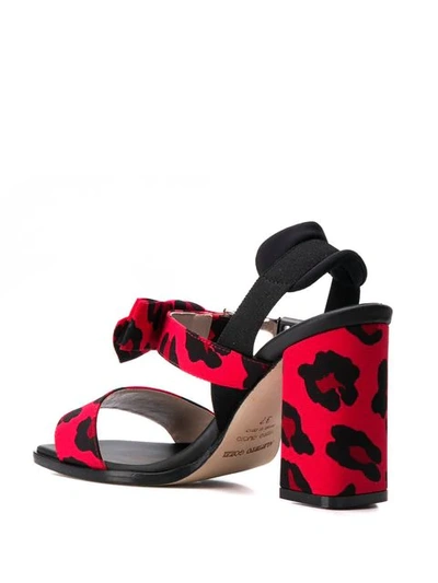 Shop Alberto Gozzi Leopard Print Sandals In Red