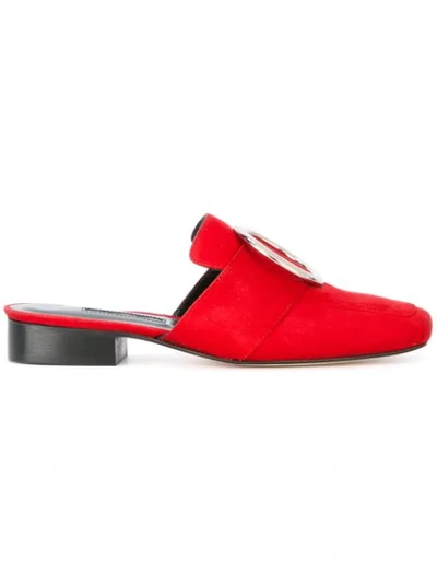 Shop Dorateymur Low-heel Mules In Red