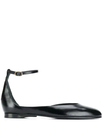 Shop Golden Goose Tango Ballerinas In Black