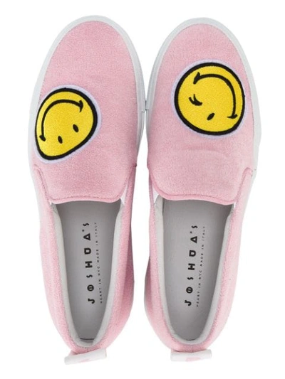 Shop Joshua Sanders Smile Terrycloth Sneakers In Pink