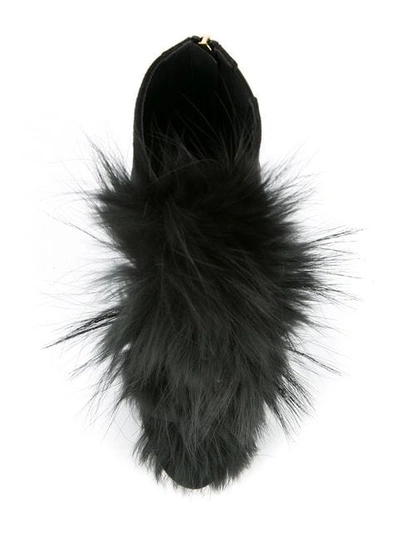Shop Dsquared2 Faux-fur Embellished Boots In Black