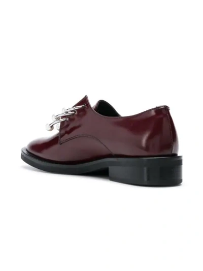 Shop Coliac Anello Embellished Derby Shoes In Red
