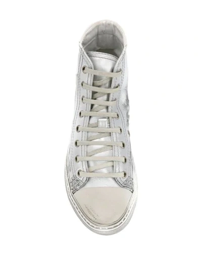 Shop Saint Laurent Bedford Sneakers In 8170 Silver