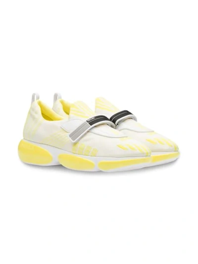 Shop Prada Cloudbust Sneakers In White