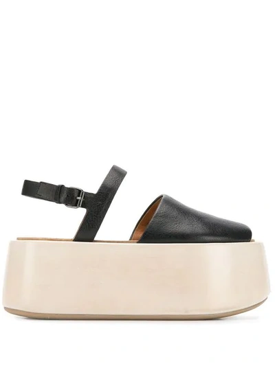 Shop Marsèll Flatform Sandals In Black