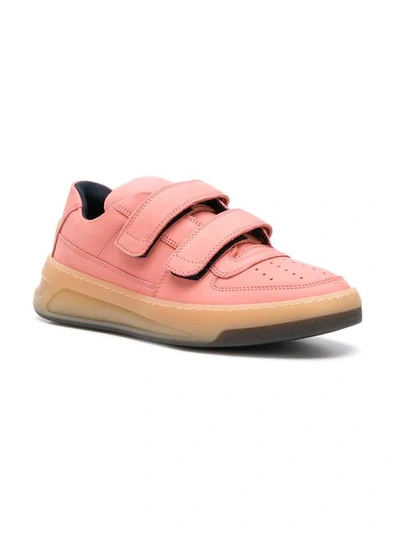 Shop Acne Studios Steffey Nubuk Leather Sneakers In Pink