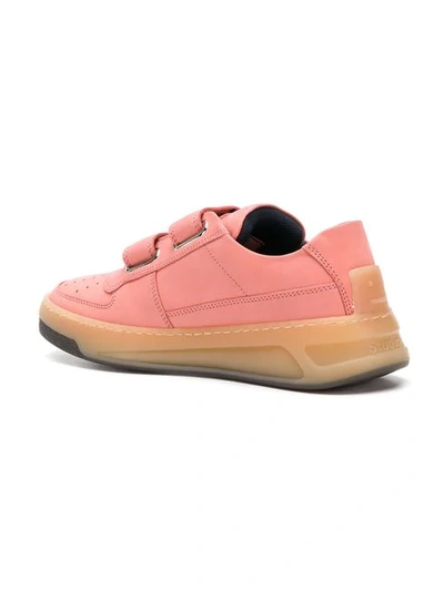 Shop Acne Studios Steffey Nubuk Leather Sneakers In Pink