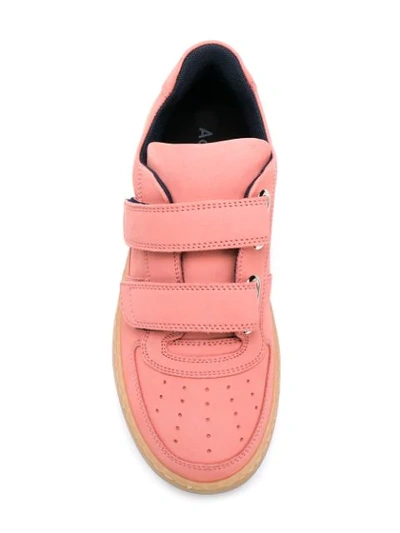 Shop Acne Studios Steffey Nubuk Leather Sneakers In Pink