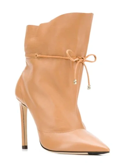 Shop Jimmy Choo Stitch Ankle Boots In Caramel