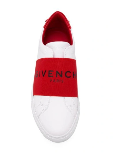 Shop Givenchy Low Top Logo Trainers - White