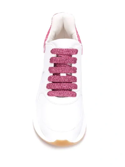 Shop Alexander Mcqueen Oversized Runner Sneakers In White