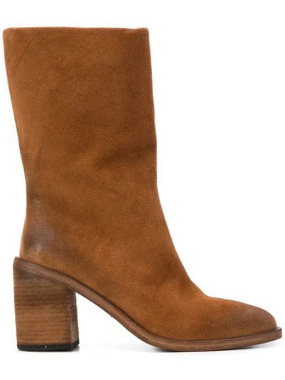 Shop Marsèll Block Heel Boot In Brown