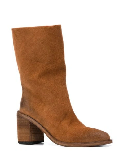 Shop Marsèll Block Heel Boot In Brown