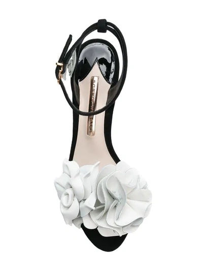 Shop Sophia Webster Flower Appliqué Sandals In Black