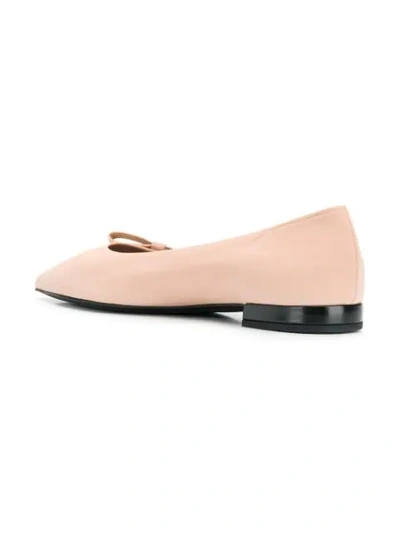 Shop Prada Bow Embellished Ballerina Shoes In A48