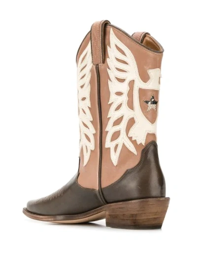 Shop P.a.r.o.s.h Western Boots In Brown