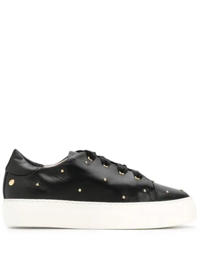 Shop Agl Attilio Giusti Leombruni Rounded Stud Sneakers In Black