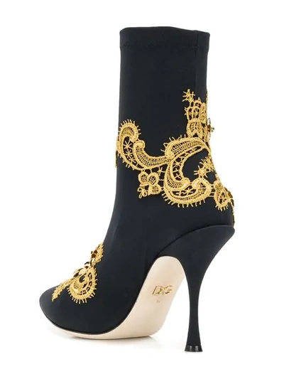 Shop Dolce & Gabbana Lori Ankle Boots In Black