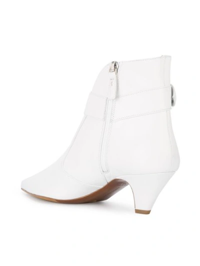 Shop Tabitha Simmons Tie Detail Ankle Boots In White