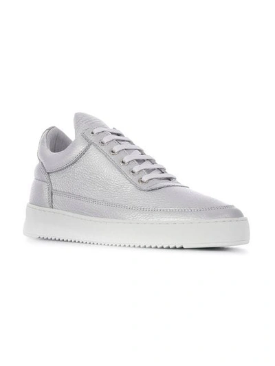 Shop Filling Pieces Lace-up Sneakers In Silver