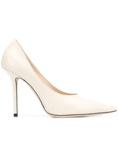 Shop Jimmy Choo Ava 100 Pumps In Neutrals