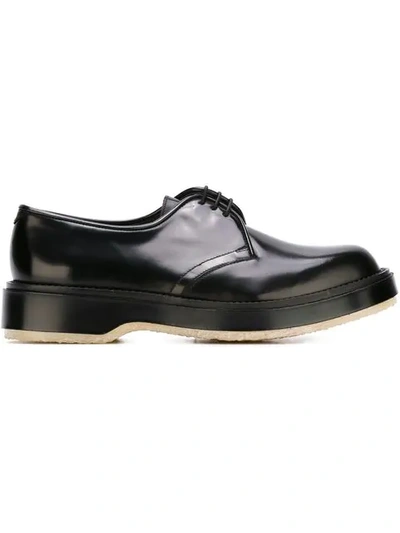 Shop Adieu Chunky Sole Derby Shoes In Black