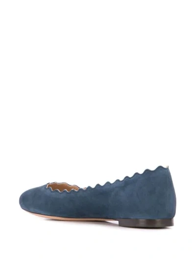 Shop Chloé Lauren Ballerinas In Blue