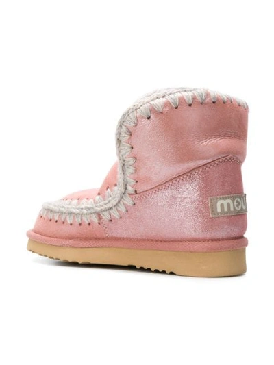 Shop Mou Eskimo Boots In Pink