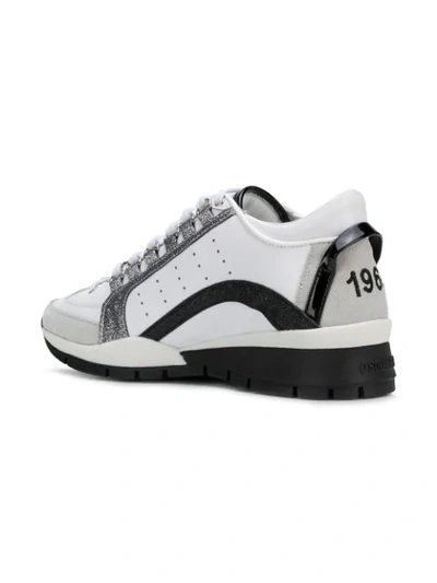 Shop Dsquared2 Glitter Runner Sneakers In White