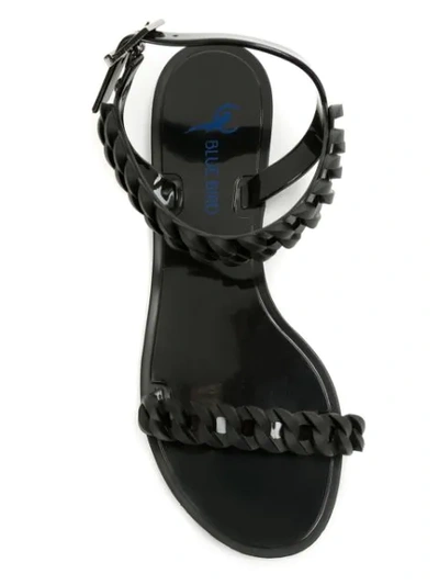 Shop Blue Bird Shoes Jelly Braided Sandals In Black