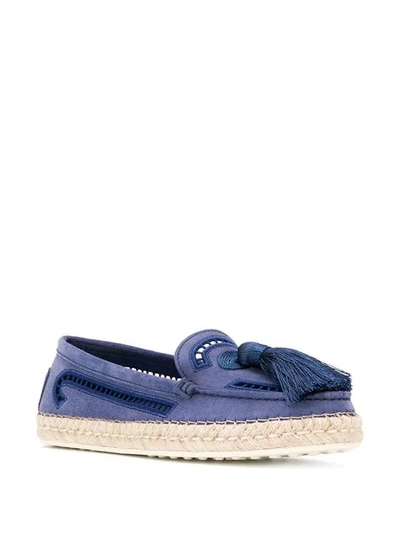 Tod's Tassel Espadrilles In Blue