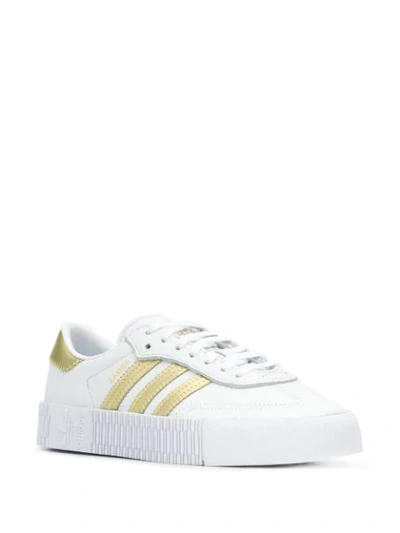 Shop Adidas Originals Sambarose Platform Sneakers In White