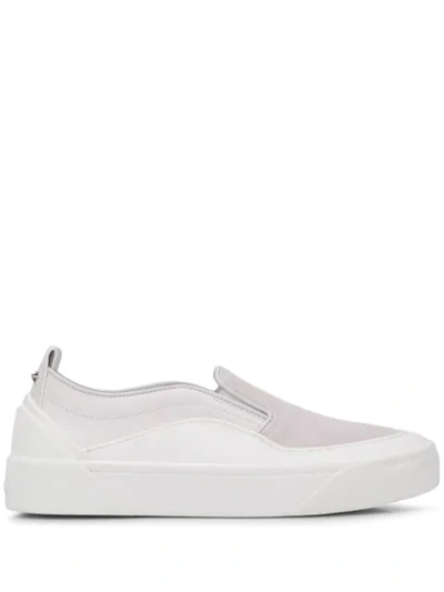 Shop Jimmy Choo Slip-on Sneakers In White