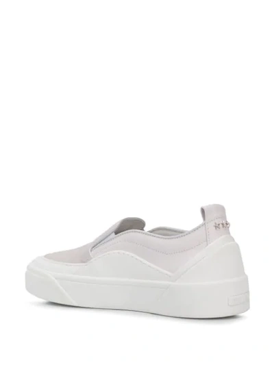 Shop Jimmy Choo Slip-on Sneakers In White