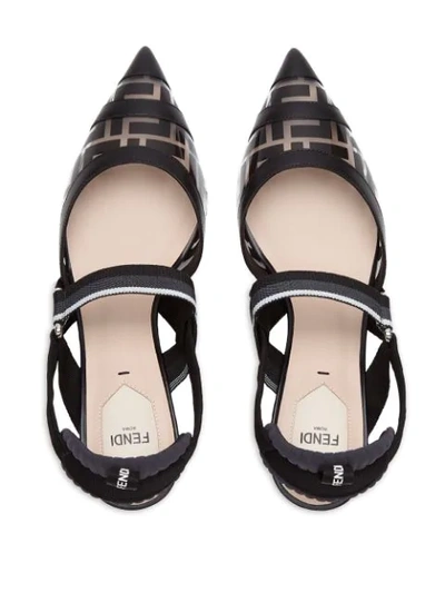 Shop Fendi Colibrì Slingback Pumps In Black