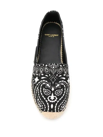 SAINT LAURENT BANDANA PRINT ESPADRILLES - 黑色